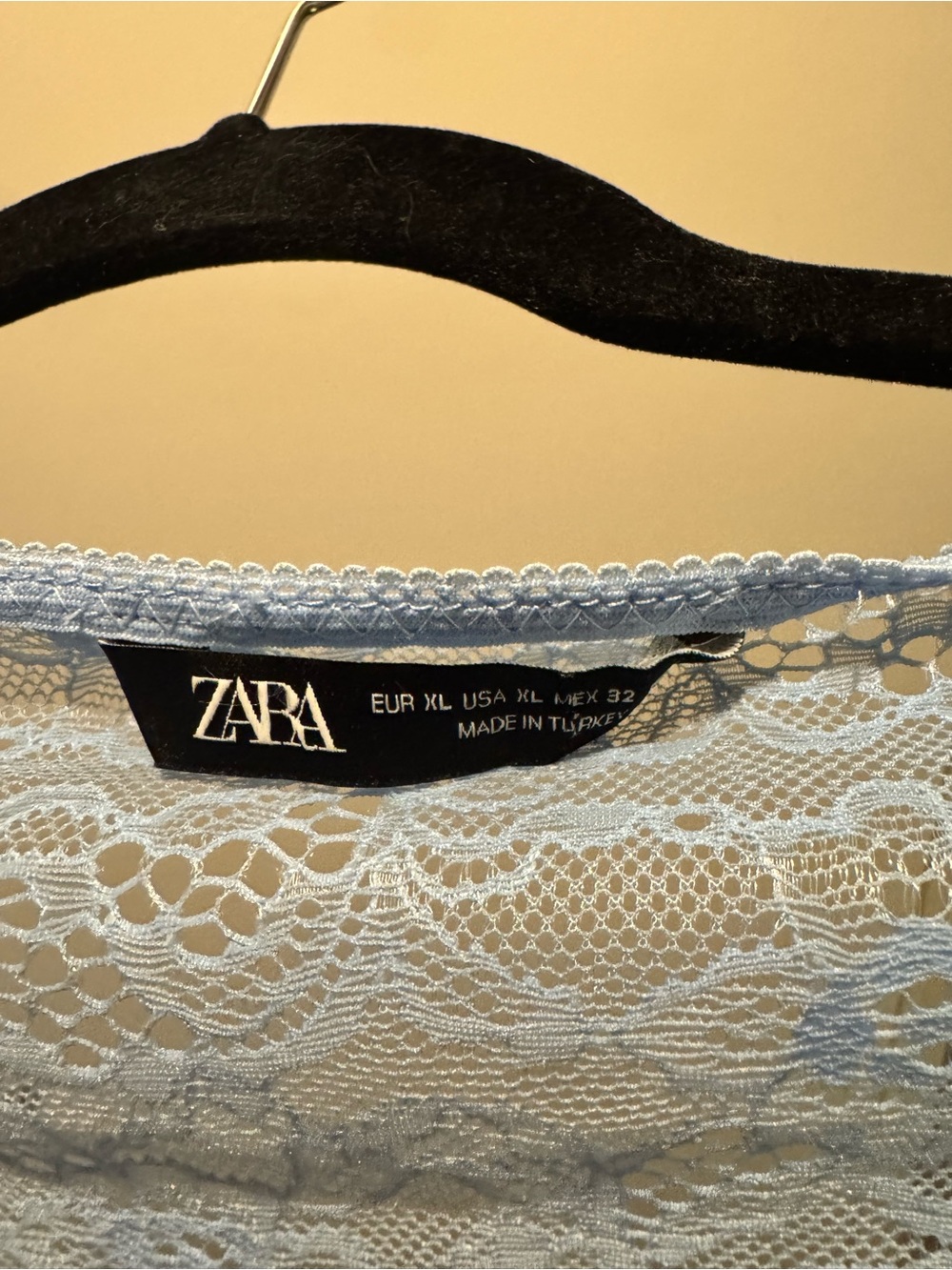Zara Powder Blue Lace Button-Front Robe Cover-Up - Picture 2 of 2